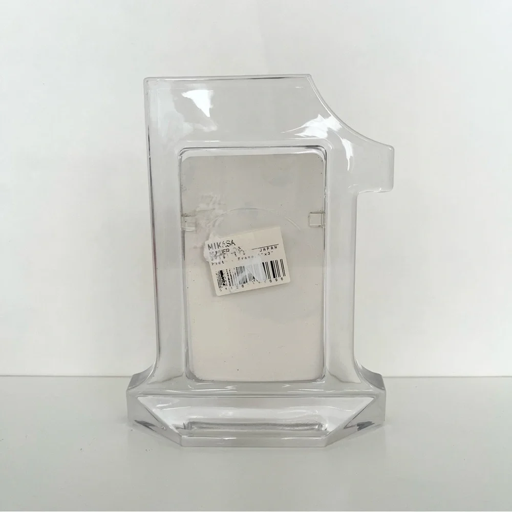 NEW Mikasa Glass Photo Frame One Year Old Baby First Birthday Gift Made in Japan